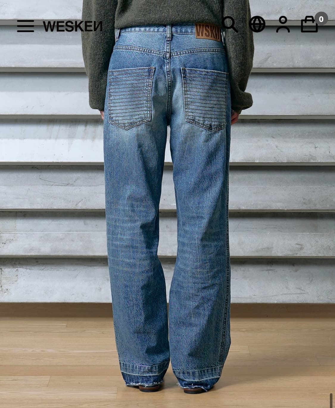 WESKEN 스터드 스트라이트 데님 (새상품) 상품이미지6