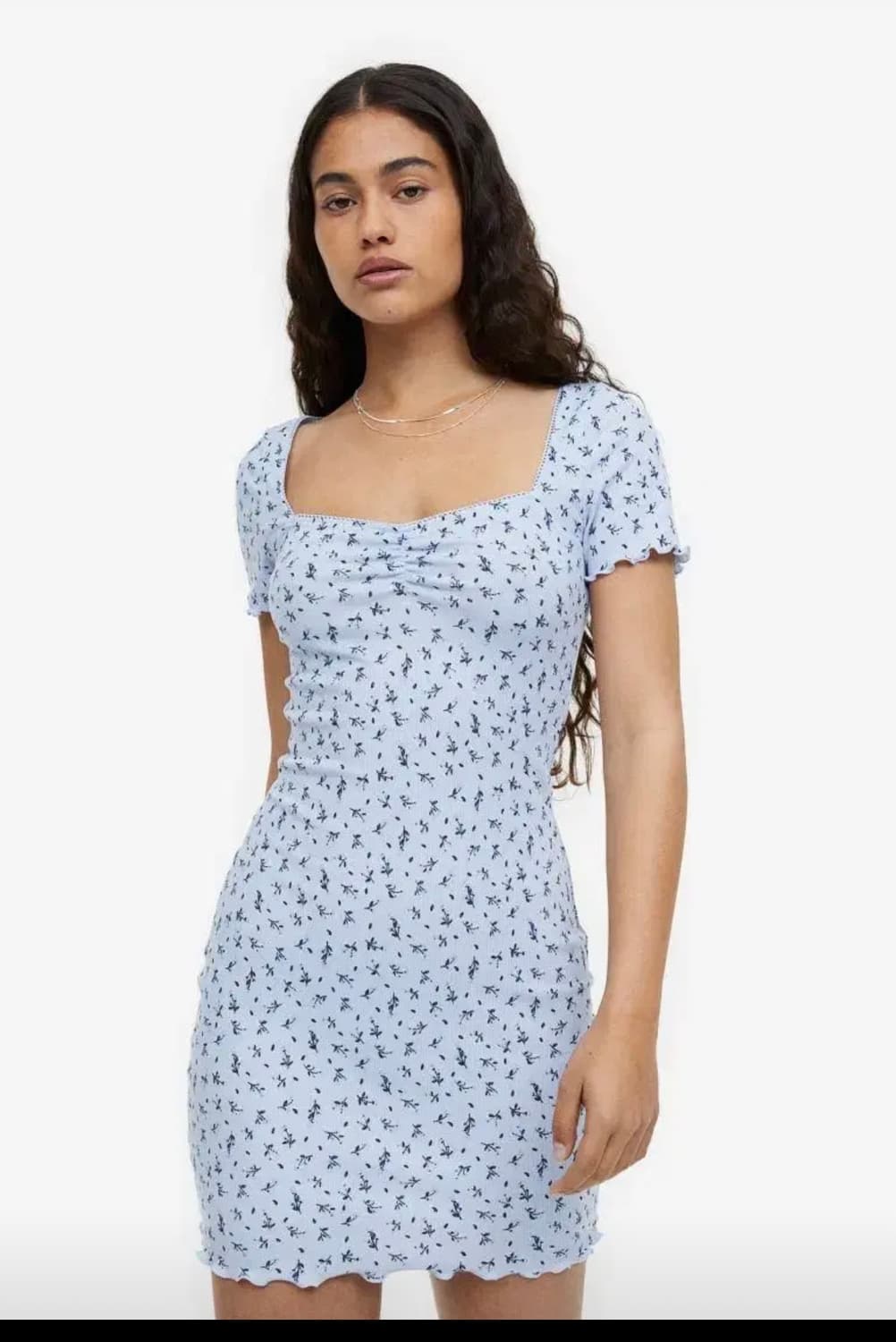 h&m lace trimmed bodycon dress 스몰사이즈  상품이미지1