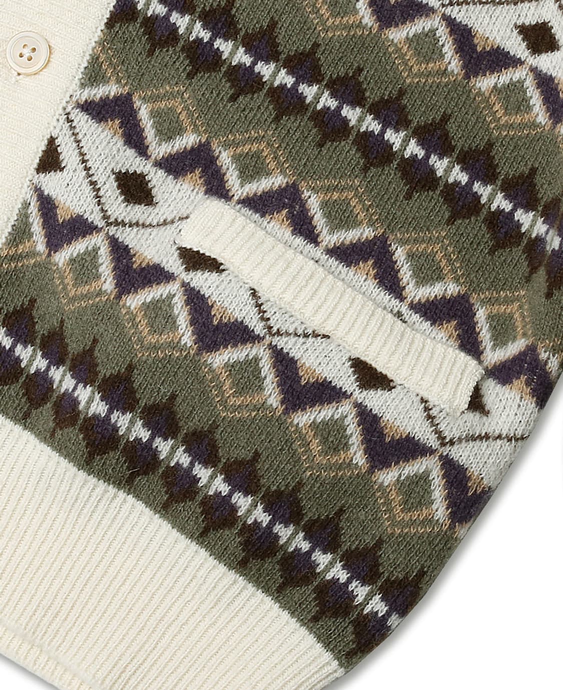 44 맥 로렌 [Mc Lauren] 네이티브 패턴 니트 숄카라 가디건 상품이미지3