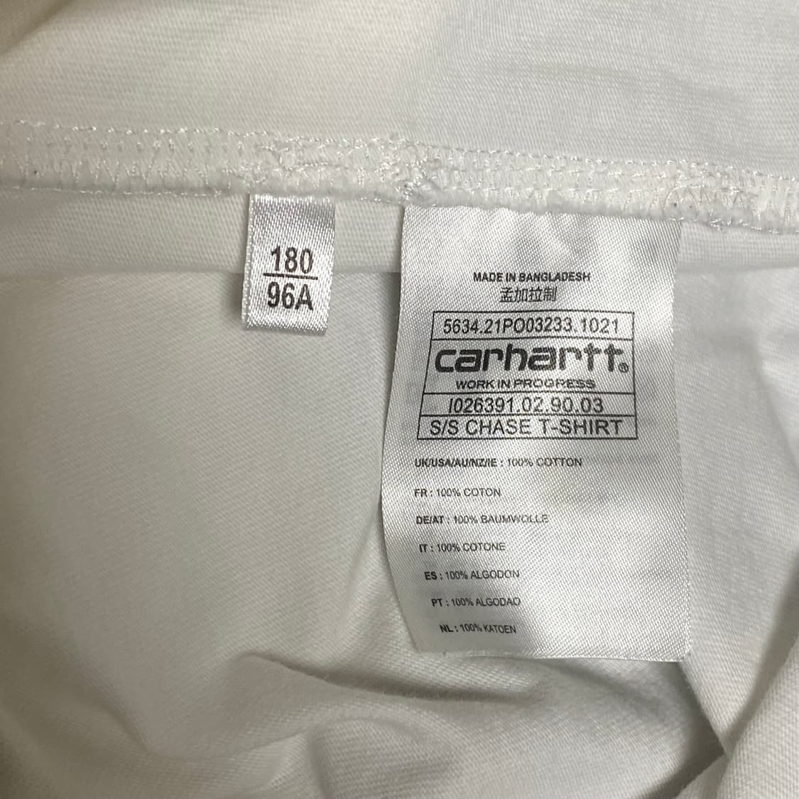 칼하트 WIP s/s 체이스 티셔츠 L 상품이미지5