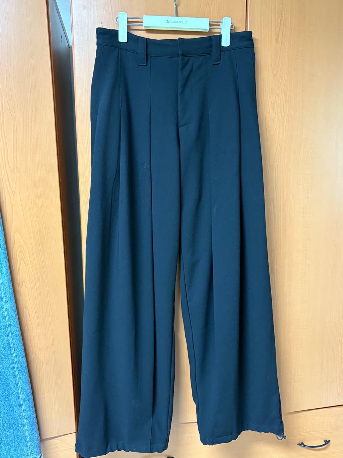 디앤에스알 멀티 플리츠 와이드 슬랙스 블랙 M 상품이미지4