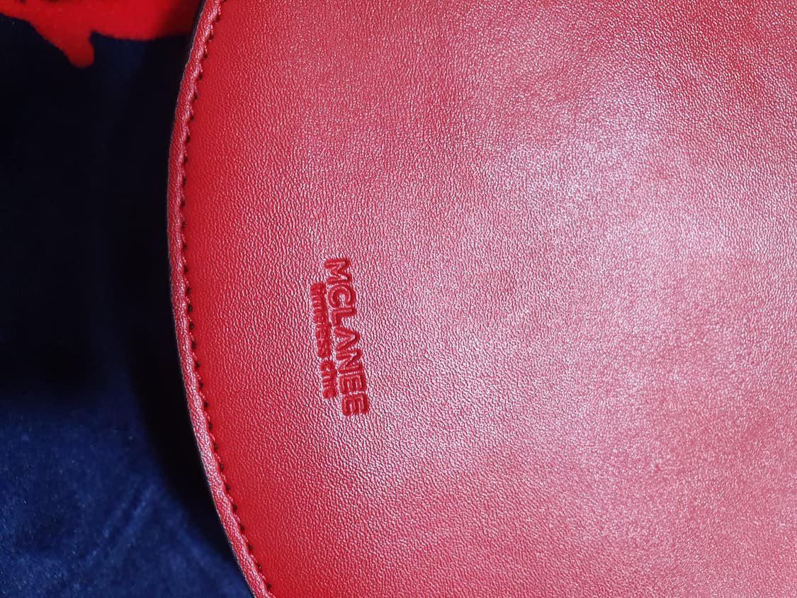 레드 반달 크로스백 가방 숄더 스트랩 포함 상품이미지4