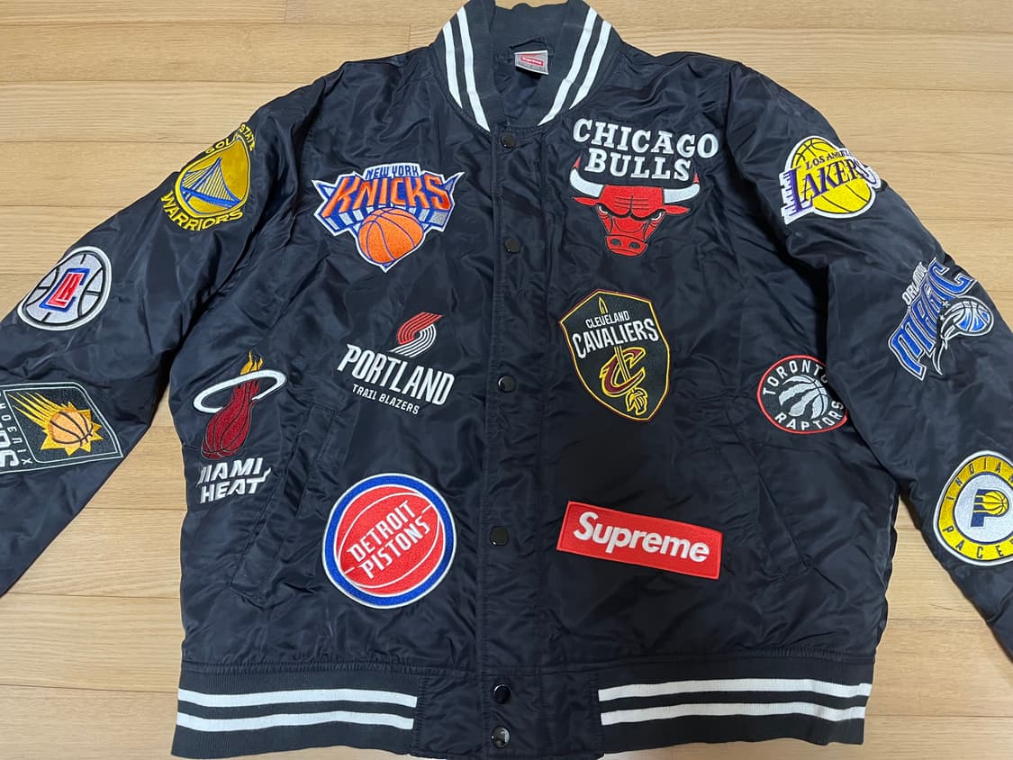 슈프림 나이키 nba 웜업 자켓 L 상품이미지3