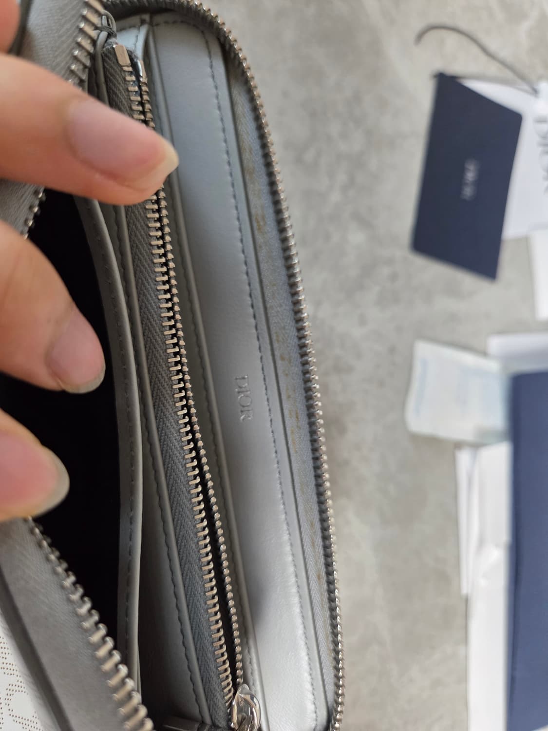 [정품] 디올 갤럭시 오블리크 지퍼돌이 장지갑 상품이미지10