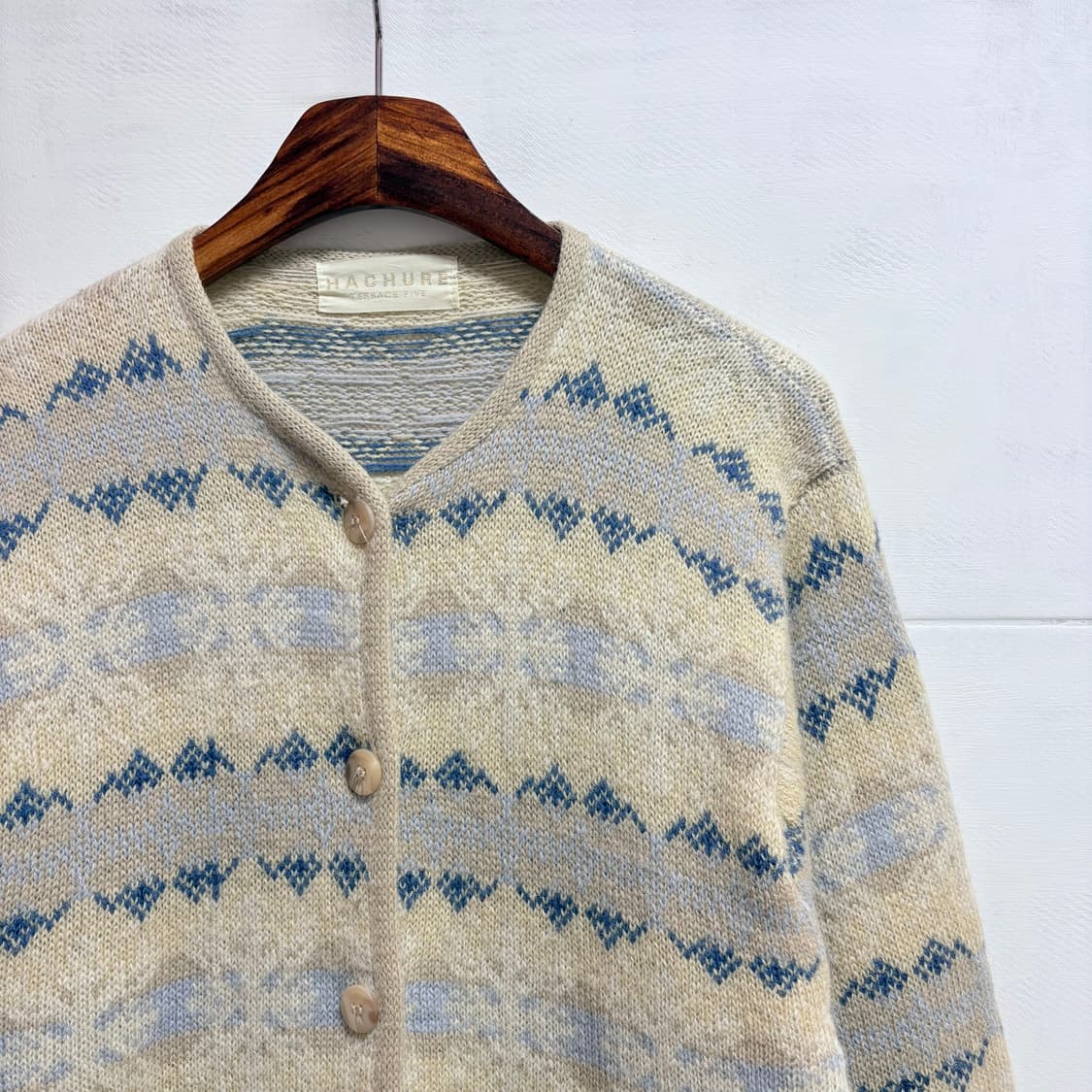 울 눈꽃 노트딕 가디건 자켓 (JPN) 상품이미지2