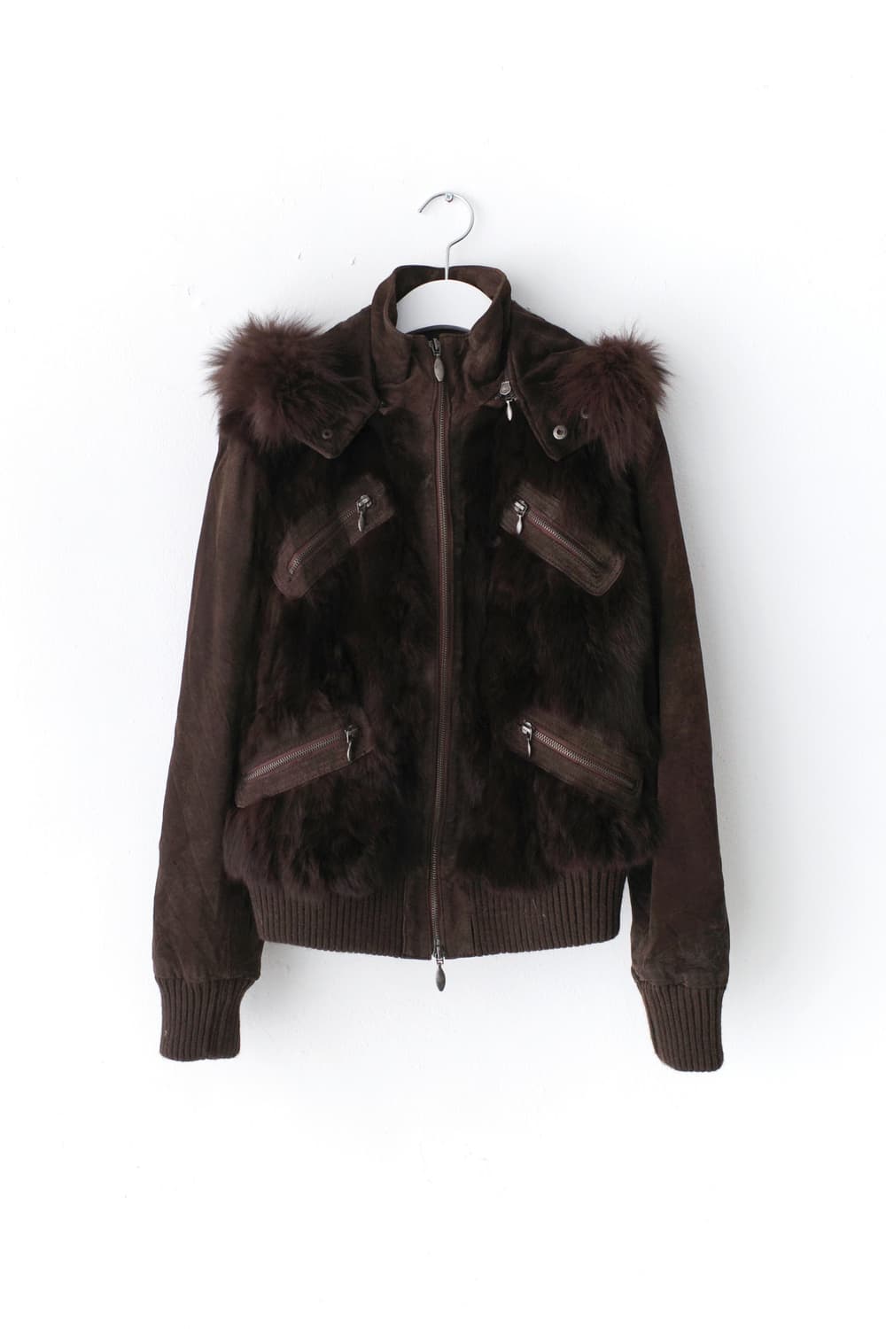 fox fur suade jacket 상품이미지1
