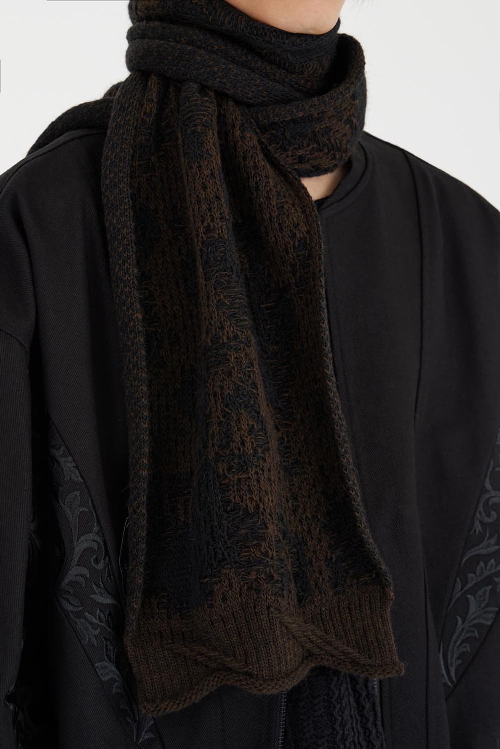 SERAPIS MARITIME / Knit Scarf Black Rust 상품이미지1