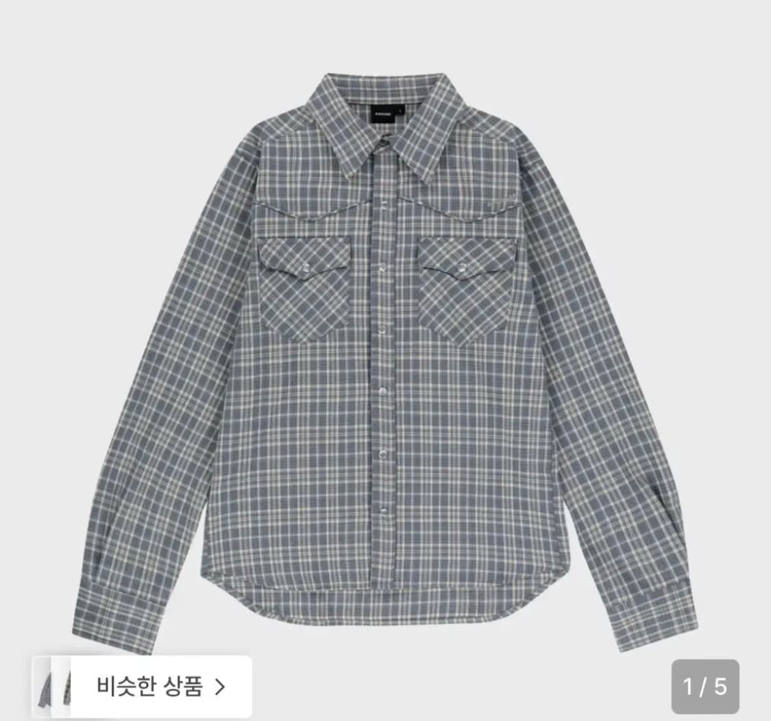 아캄 western check shirts (Blue) 상품이미지1