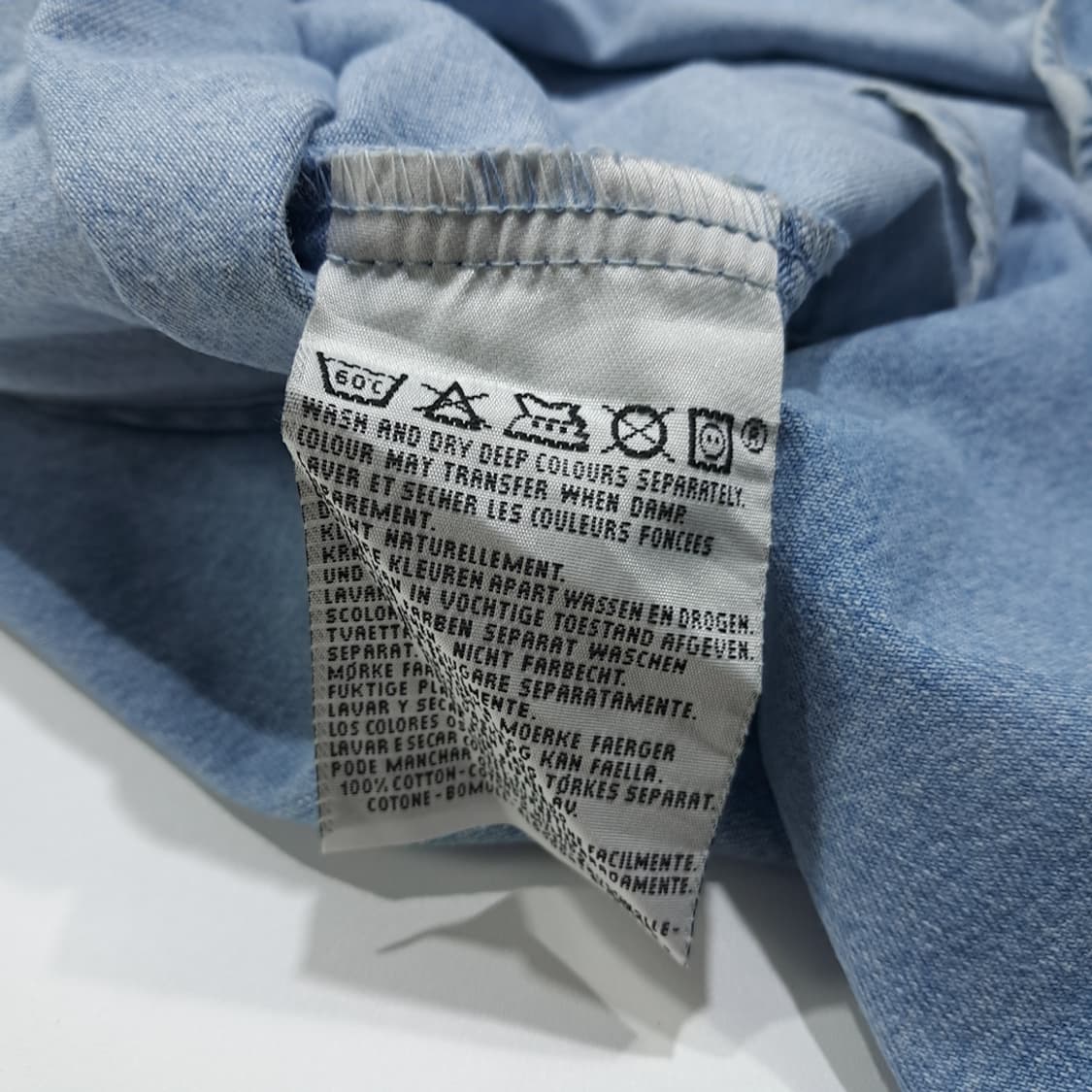 CL700 2XL 리바이스 90s 오렌지탭 웨스턴 연청 데님 셔츠 상품이미지7