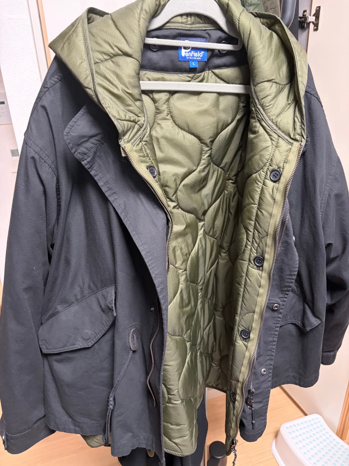 펜필드 Penfield 내외피 분리야상 L (105-110) 2회착 민트 상품이미지2
