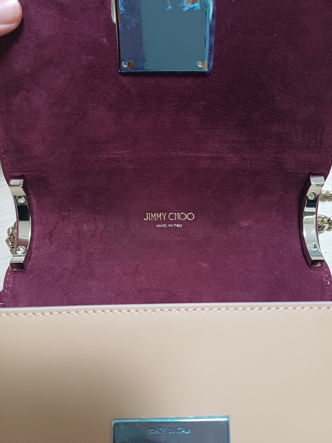 지미추 베이지 체인 숄더백 크로스백 상품이미지6