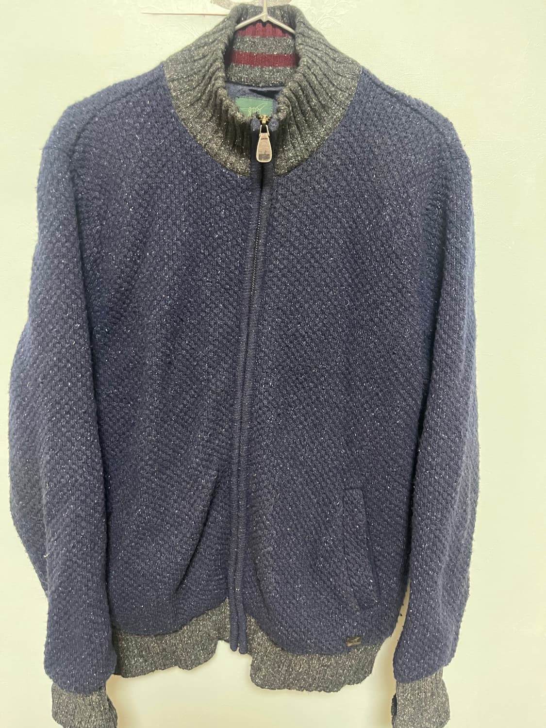 핸리코튼 남성 방풍 니트집업 상품이미지1