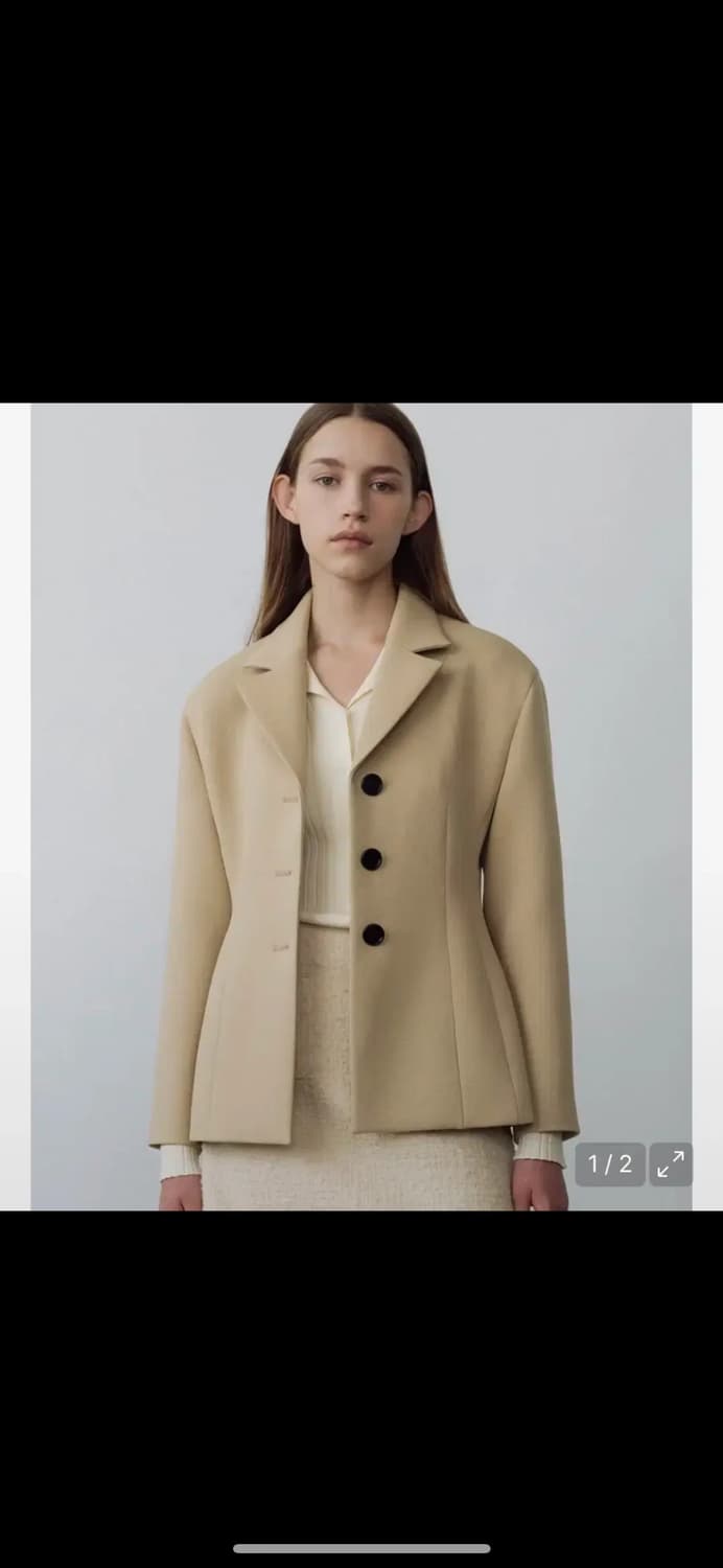 JSNY 아워글래스 울 블레이저 베이지 S 상품이미지1