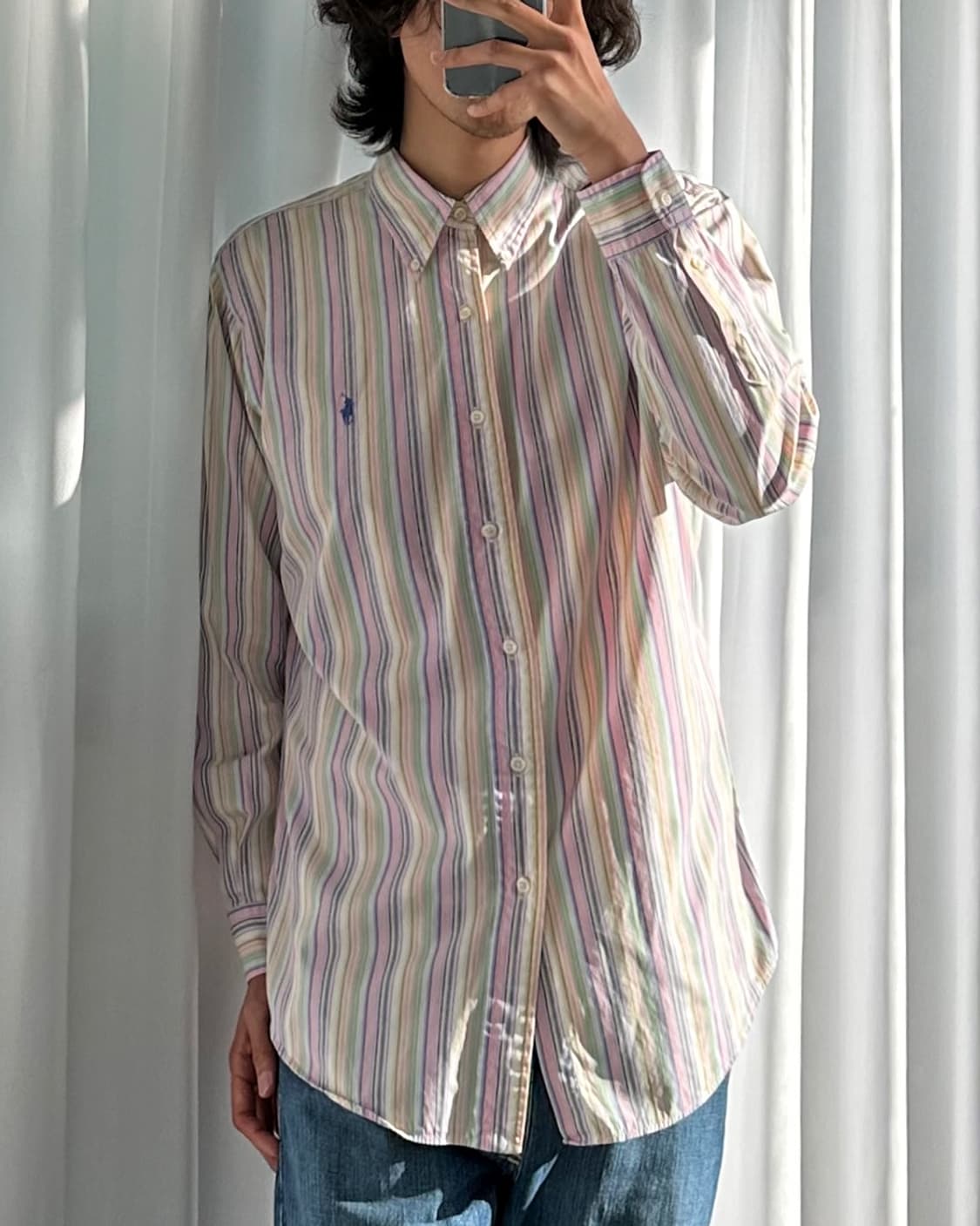 [M-L]폴로 랄프로렌 커스텀핏 스트라이프 셔츠 상품이미지2