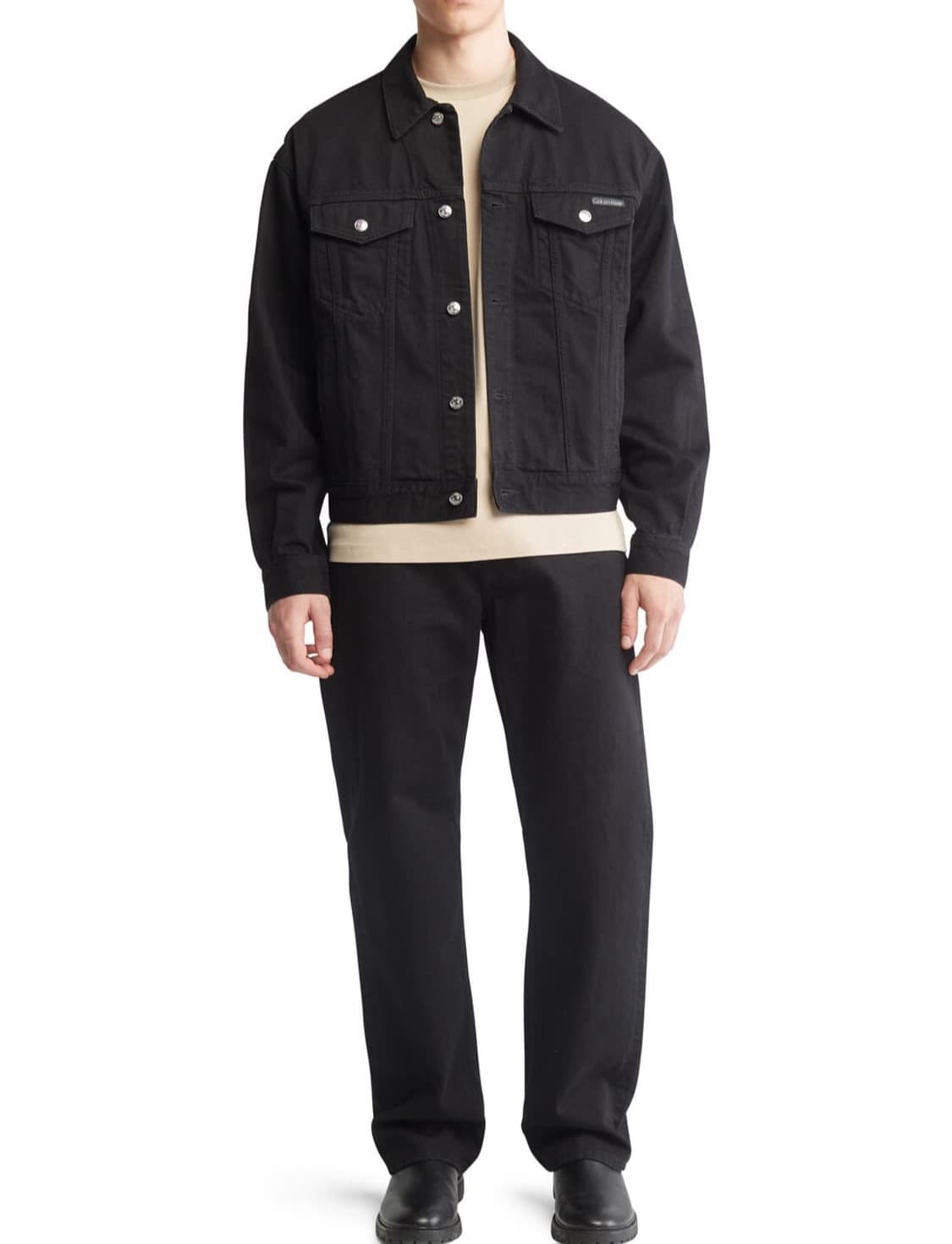 캘빈클라인 90s 데님 트러커 자켓 블랙 m 오버핏 상품이미지2