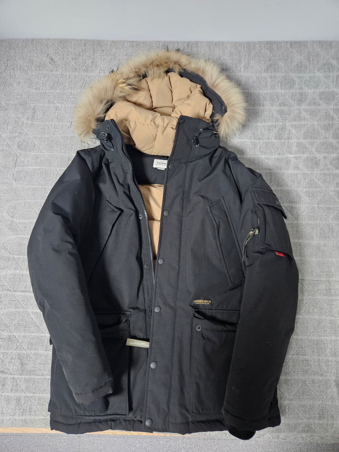 커버낫 구스 다운 패딩 블랙 M 사이즈 상품이미지1