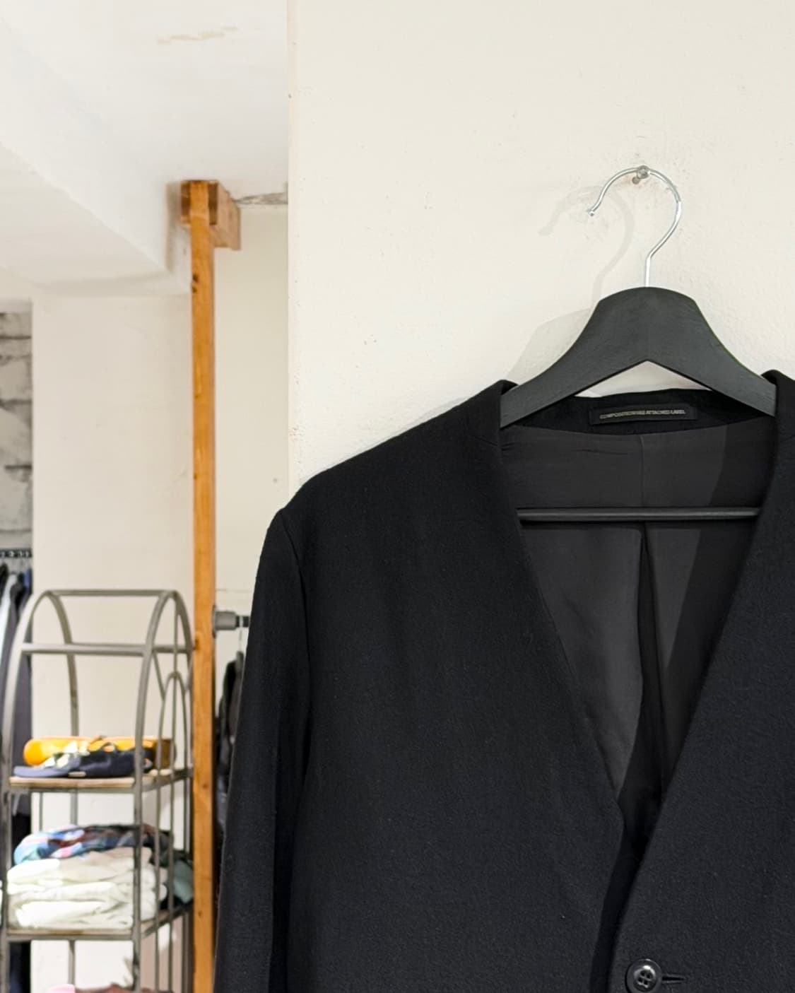 y's 블랙 18aw 컬러리스 언발란스 자켓 상품이미지2