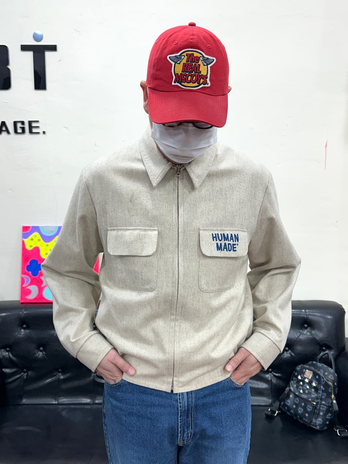 휴먼메이드 더블포켓 퓨처리스틱 수니베어 자켓 L 상품이미지1