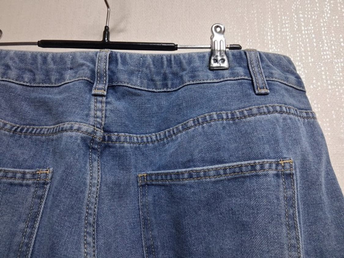CHRMBROS 남성 오버핏 통청바지 와이드팬츠 청통바지  허리35 36 상품이미지5