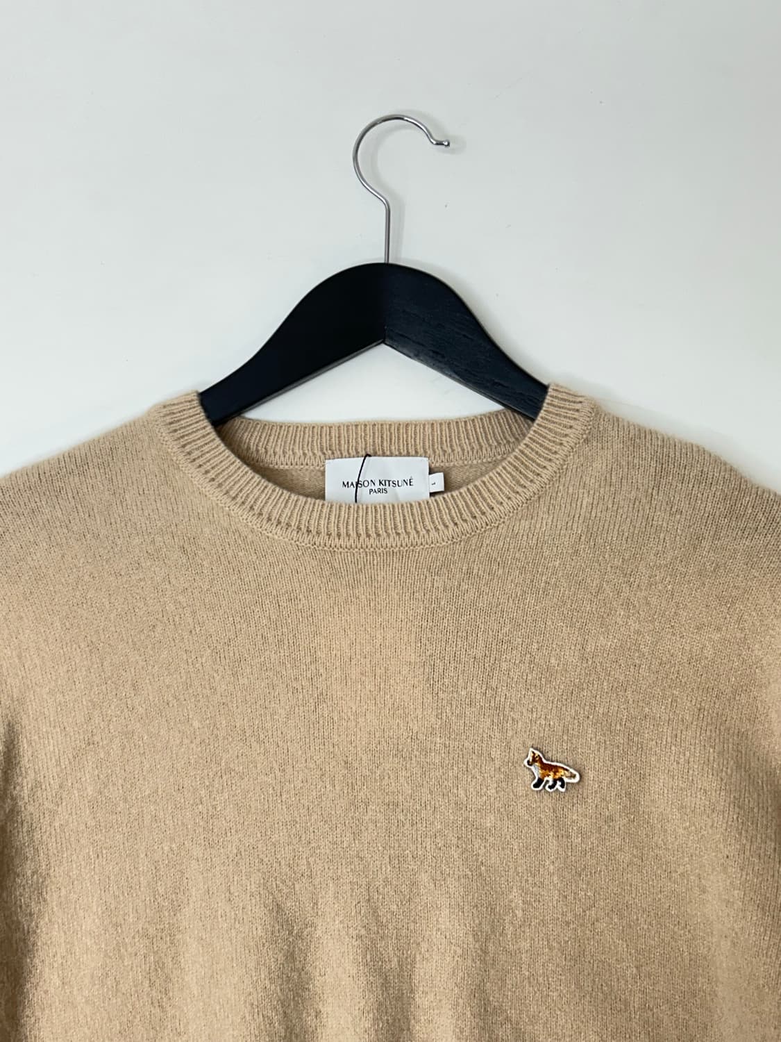 Maison Kitsune 메종키츠네 라운드넥 베이지 니트 상품이미지2