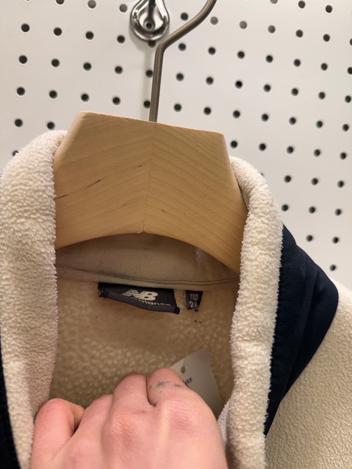 뉴발란스 플리스 집업 자켓 아이보리 U427 상품이미지4