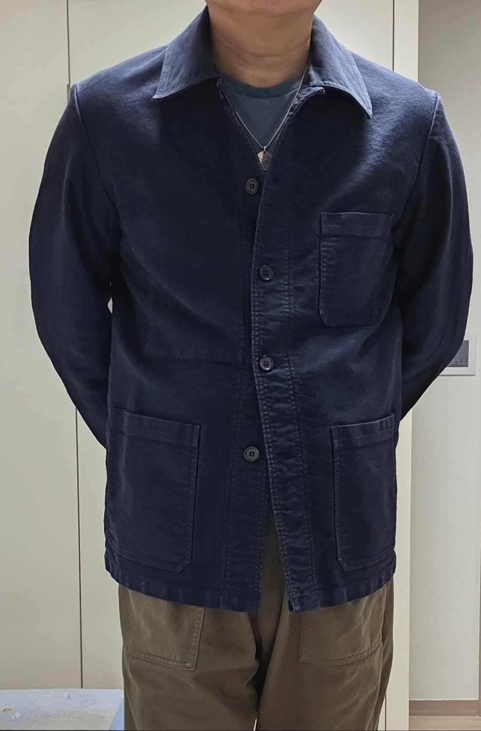 베트라 VETRA 몰스킨 프렌치 워크자켓  블루 (46) 100~105 상품이미지1