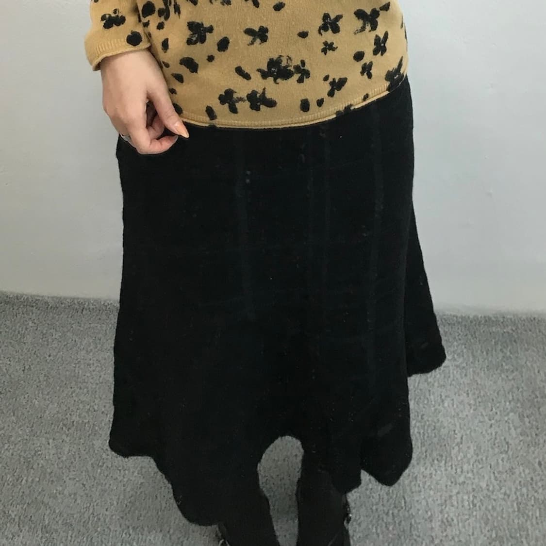 fairy 체크 언발란스 스커트 상품이미지3