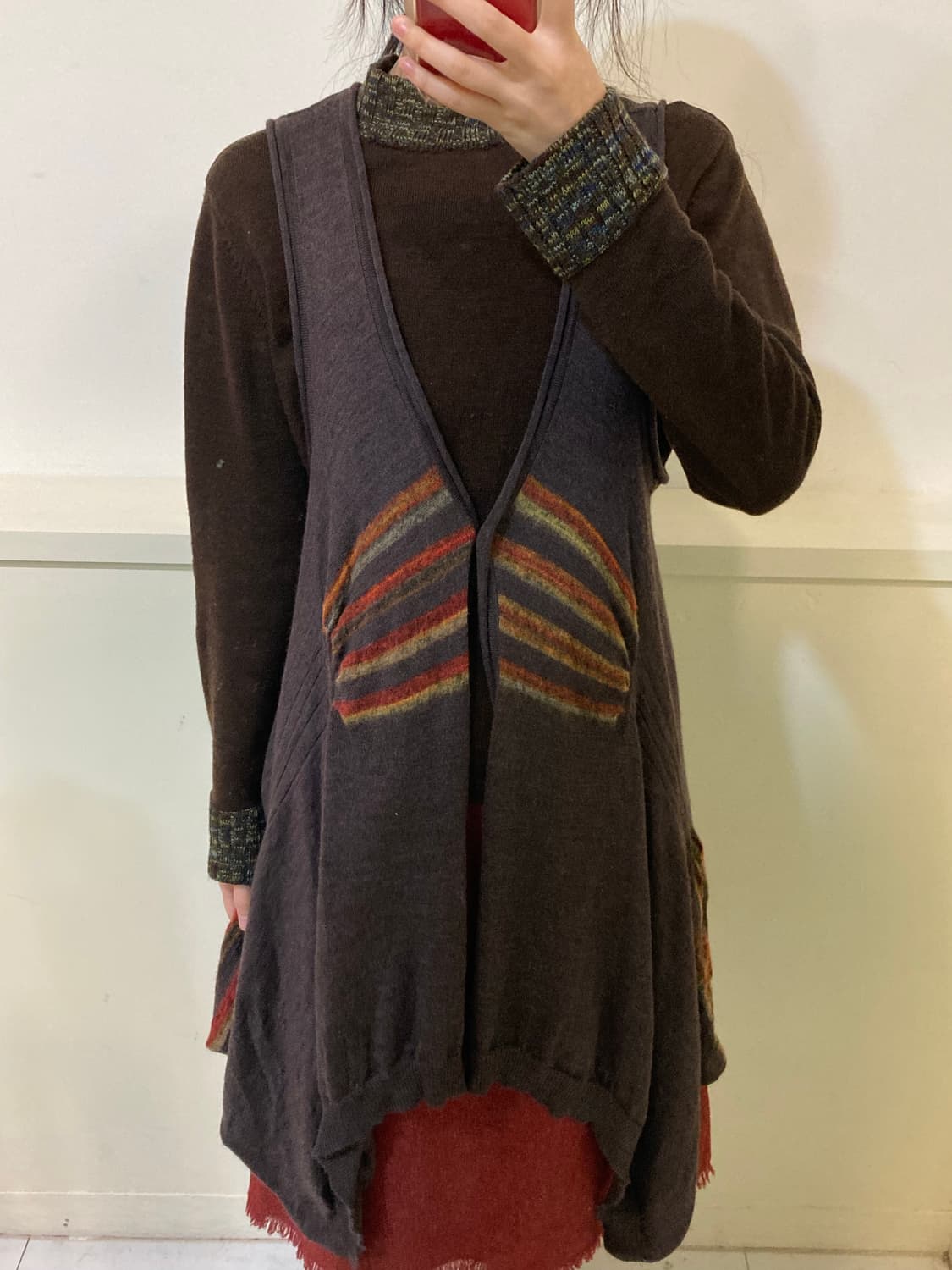 울 75% 에스닉 레이어드 원피스 상품이미지8