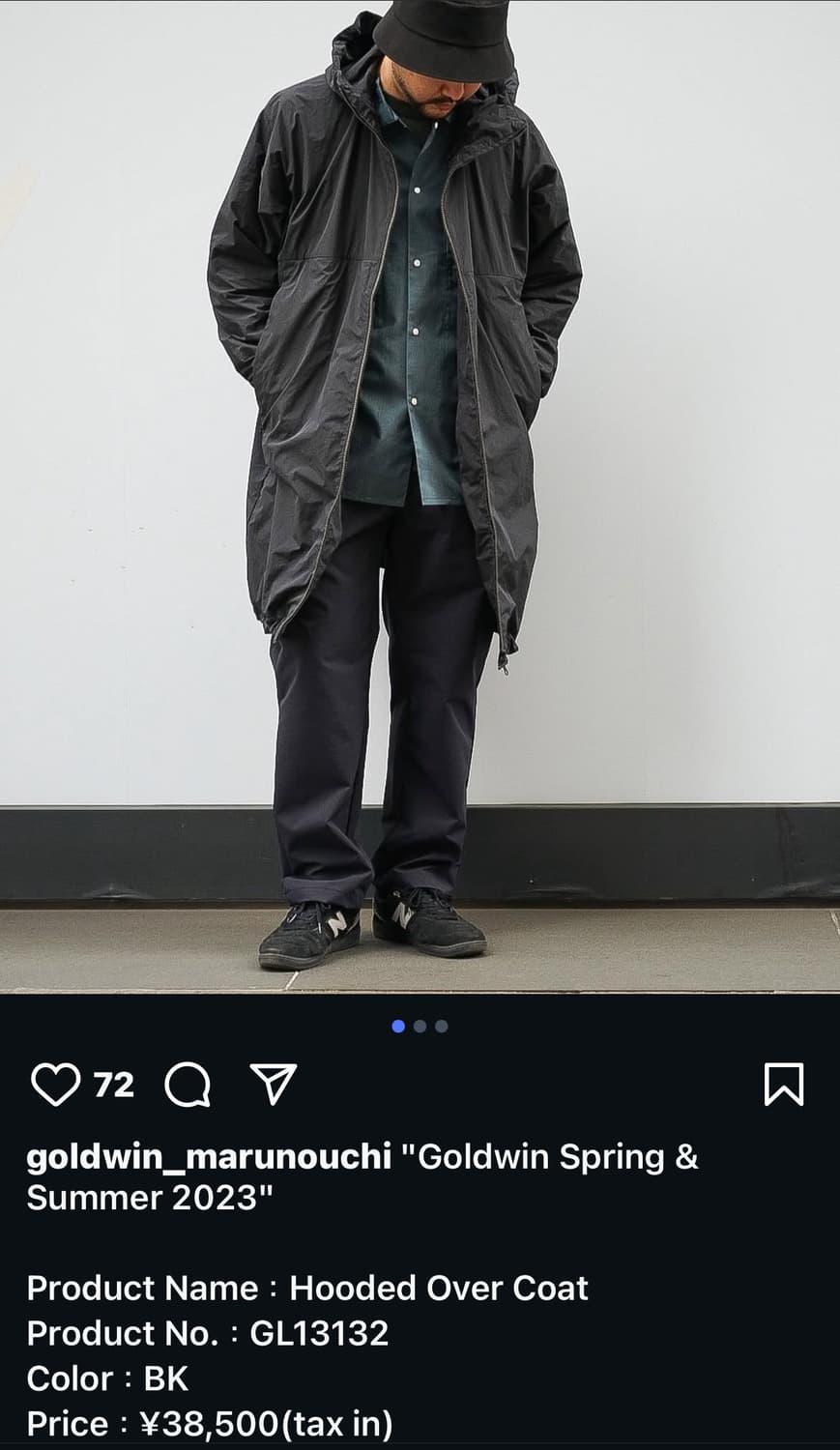 Goldwin 골드윈 후디드 오버 코트 2사이즈 상품이미지1