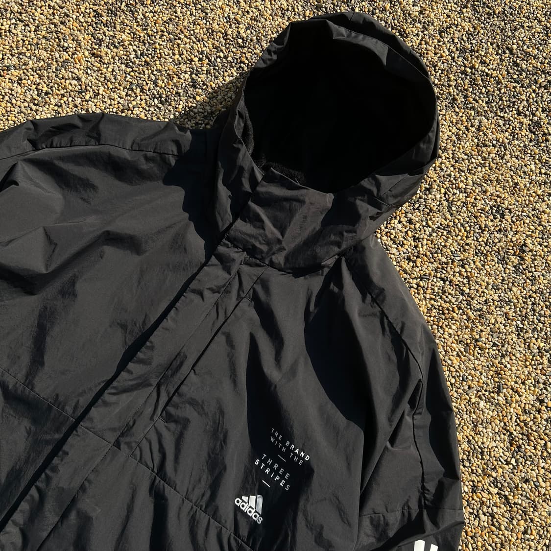 아디다스 블랙 후드 바람막이 자켓 상품이미지2