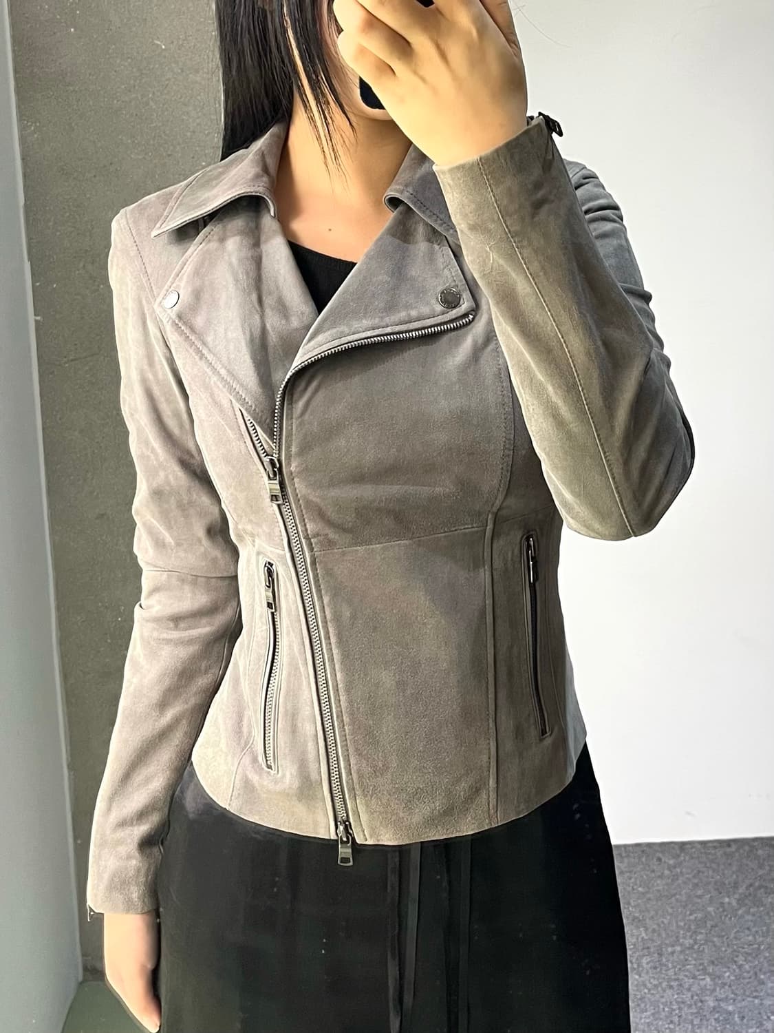 아르마니 익스체인지 고트 레더 스웨이드 자켓 상품이미지2