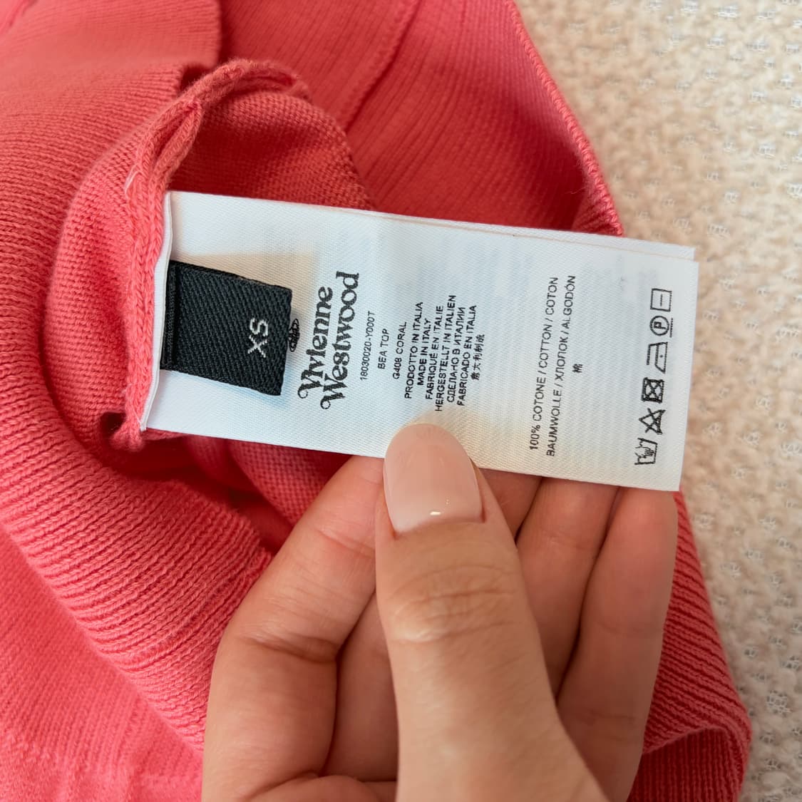 비비안웨스트우드 베아 탑 코랄 니트 상품이미지3