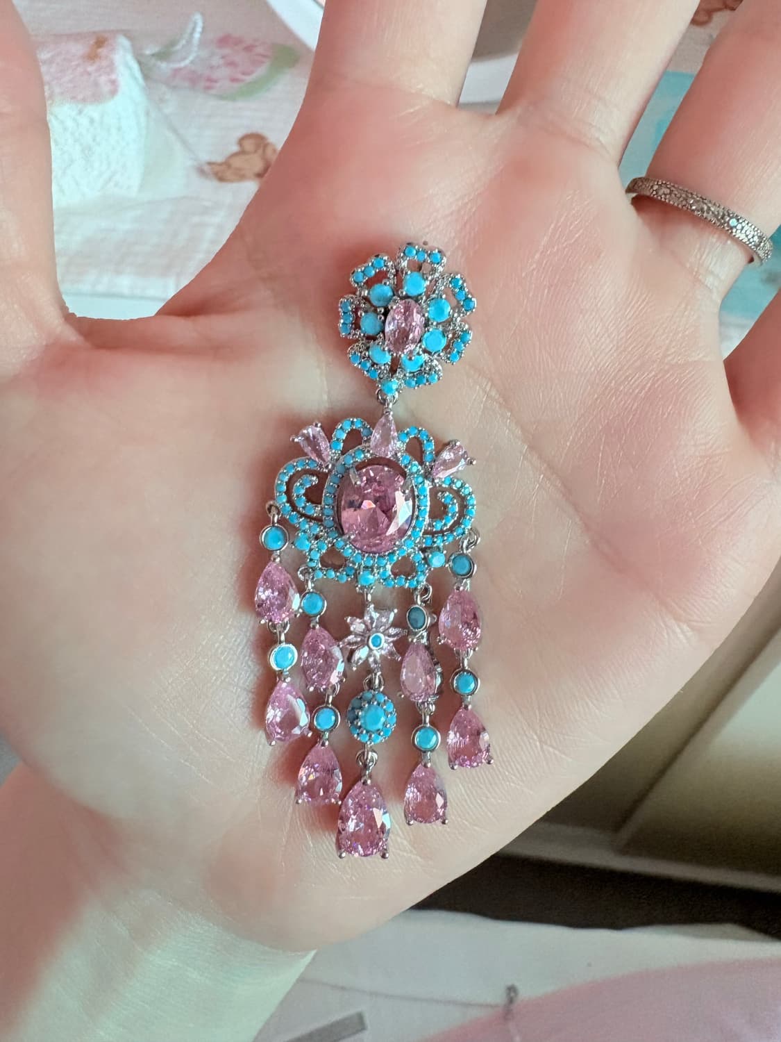 엔젤 러브 하늘 핑크 목걸이🦋 상품이미지1