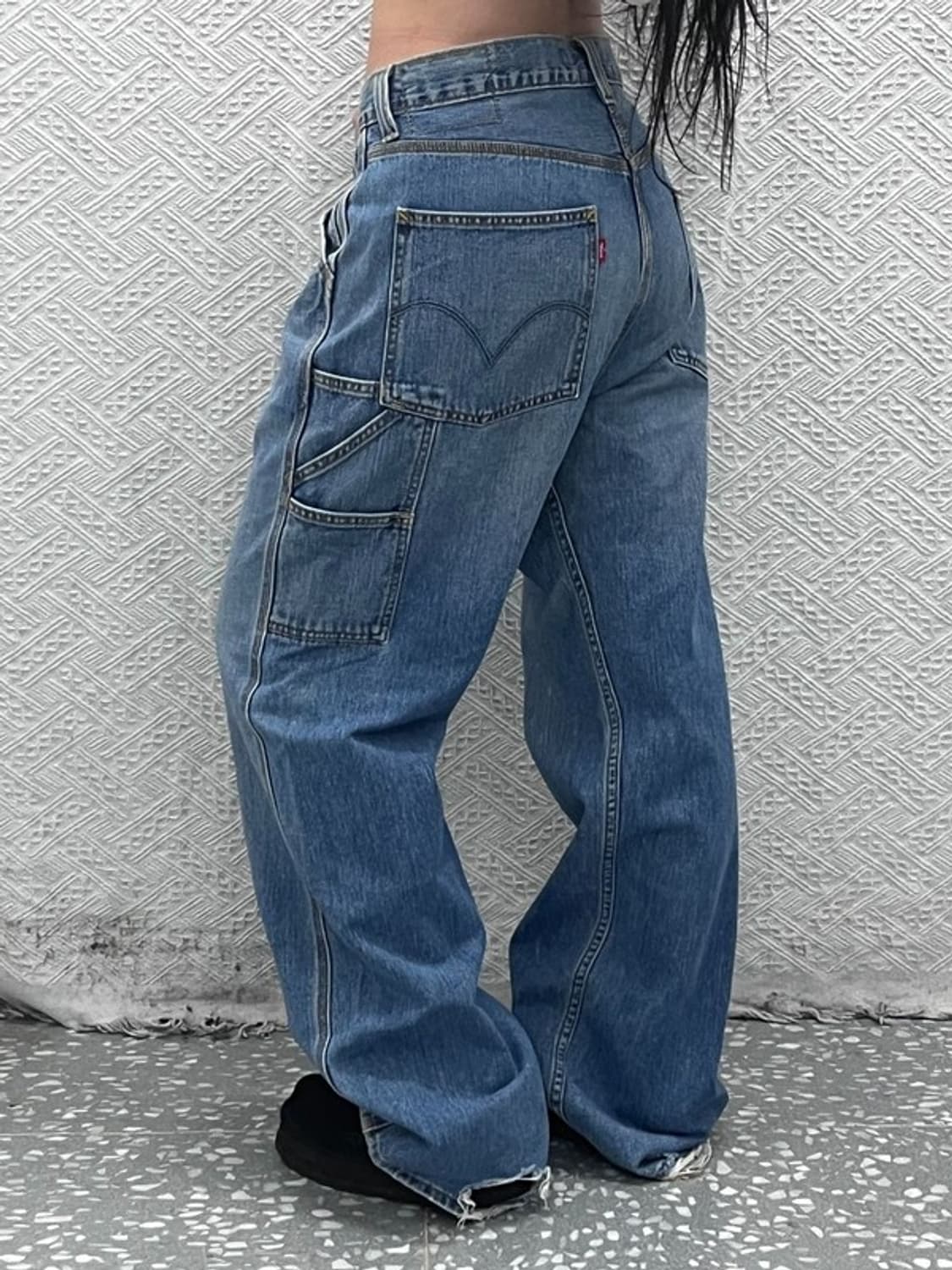 리바이스 카펜터 루즈스트레이트 데미지 데님팬츠 34인치 C09159 상품이미지1