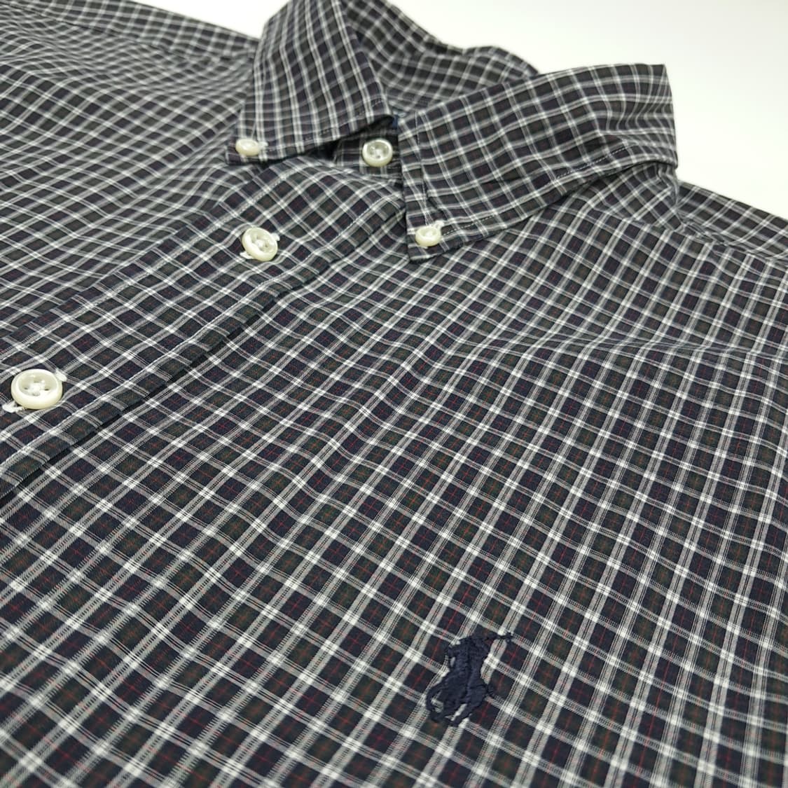 CN712 2XL 폴로 랄프로렌 마이크로 블랙워치 긴팔 셔츠 남방 상품이미지5