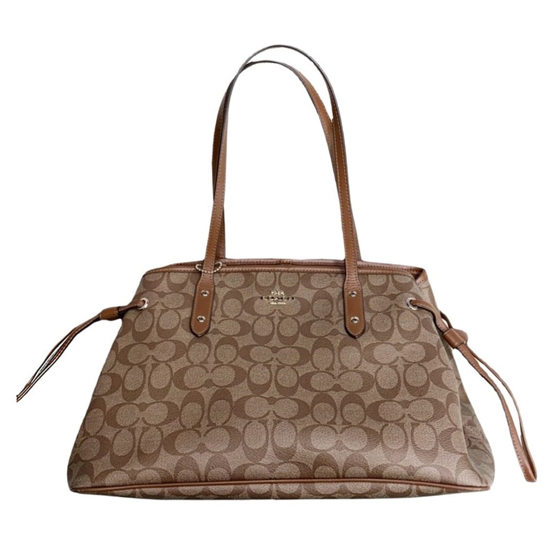 COACH 시그니처 드로우 스트링 캐리올 토트백 상품이미지1