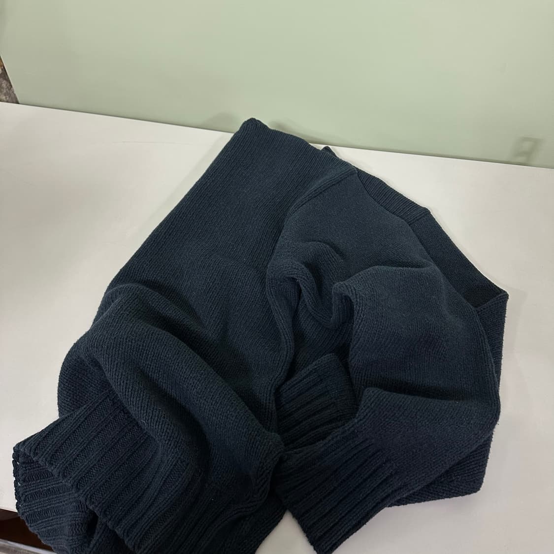 M 100 폴로 랄프로렌 네이비 면 니트 상품이미지5