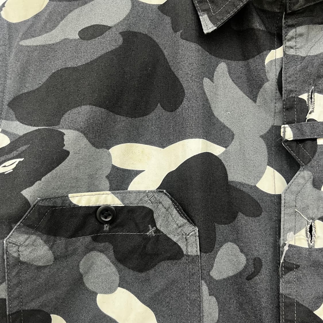 BAPE 베이프 블랙 카모 셔츠 남L 상품이미지4