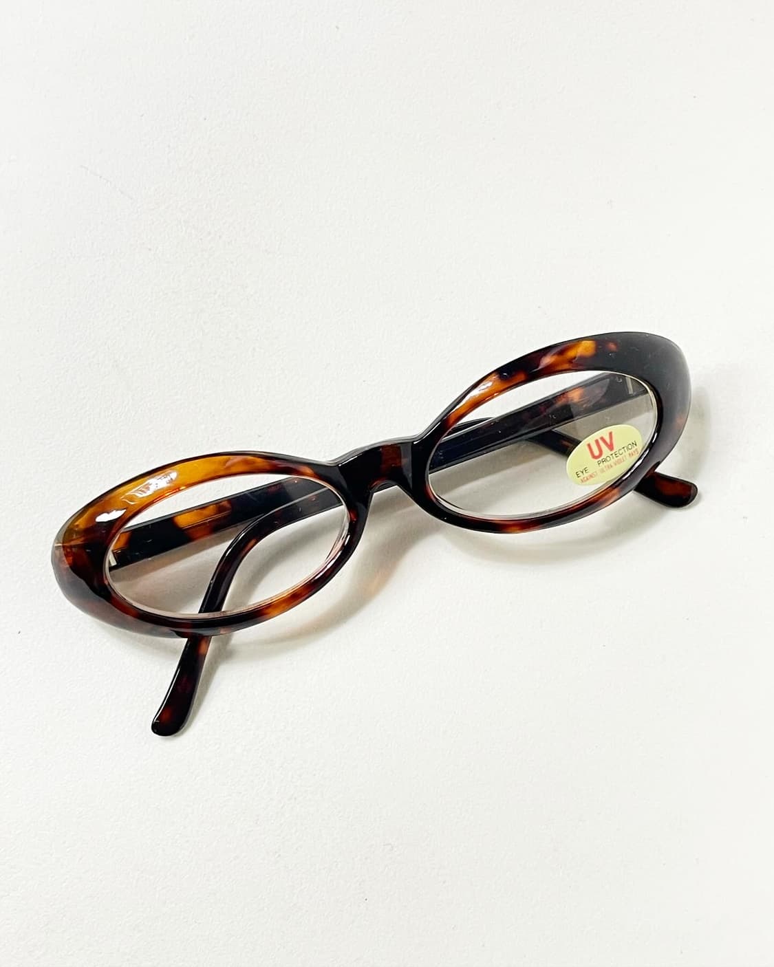 90s 레오파드 캣아이 프레임 무광 빈티지 안경 상품이미지1