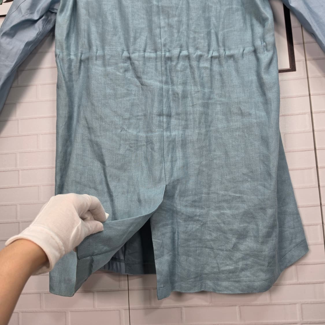 KUHO 구호 마 혼방 집업 롱자켓 55사이즈 상품이미지6