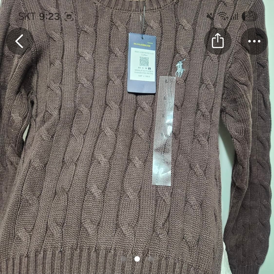 폴로 랄프 로렌 브라운 니트 상품이미지2