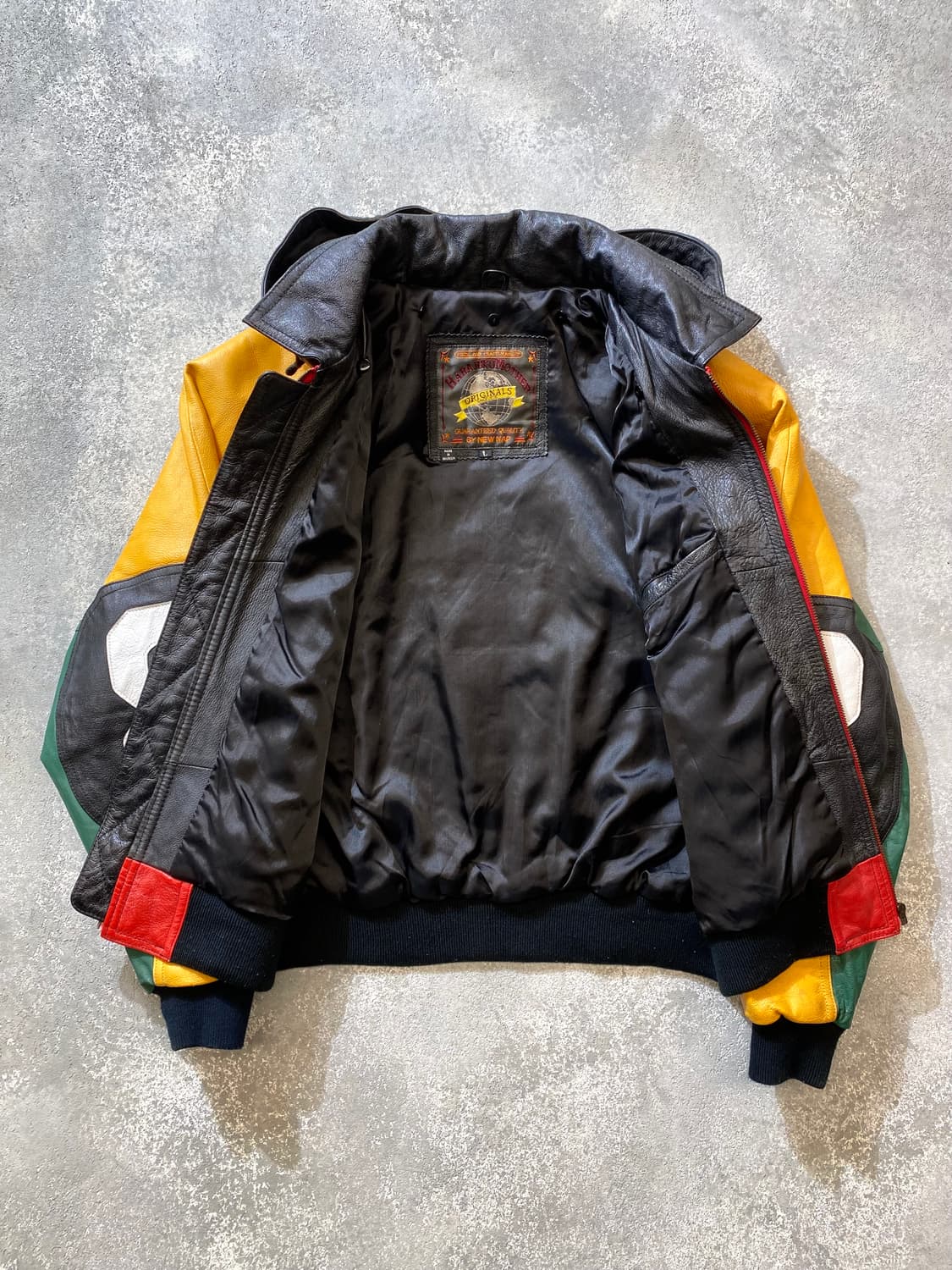 [L] 90s Harajuku Mother 에잇볼 램스킨 레더 자켓 상품이미지5