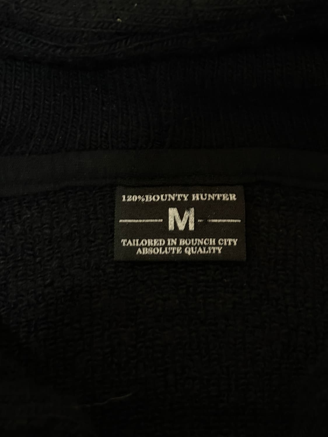 바운티헌터 japan made 자수 로고 니트 후드집업 상품이미지6