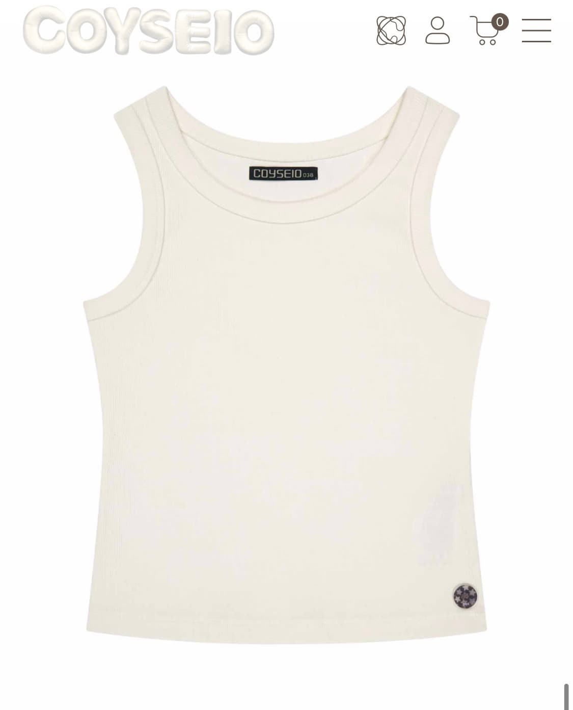 코이세이오038) 038 BASIC TANK WHITE 상품이미지4