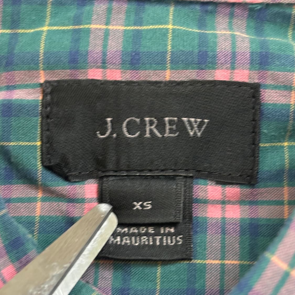 JCREW 제이크루 XS 클래식 체크 셔츠 남방 슬림핏 상품이미지3