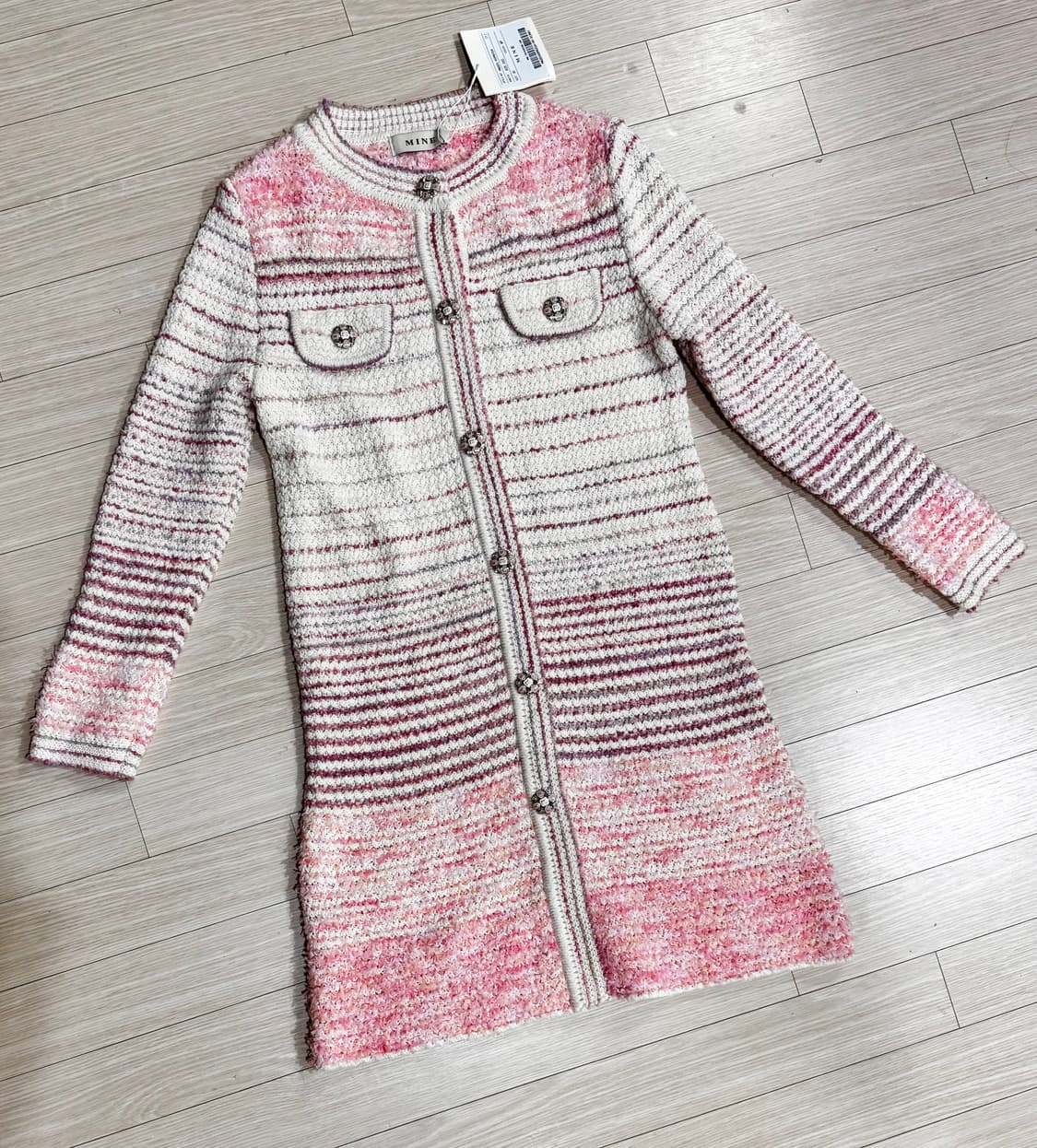 Free 사이즈 텍달린 새상품 마인 정가83만 원피스 겸 니트 가디건 상품이미지6