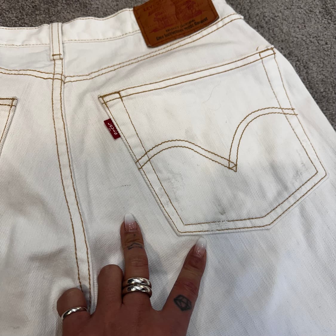 리바이스 화이트 부츠컷(34) 상품이미지6