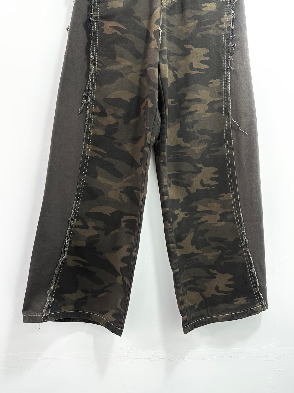 Camo fake layered high waisted destroyed 상품이미지5