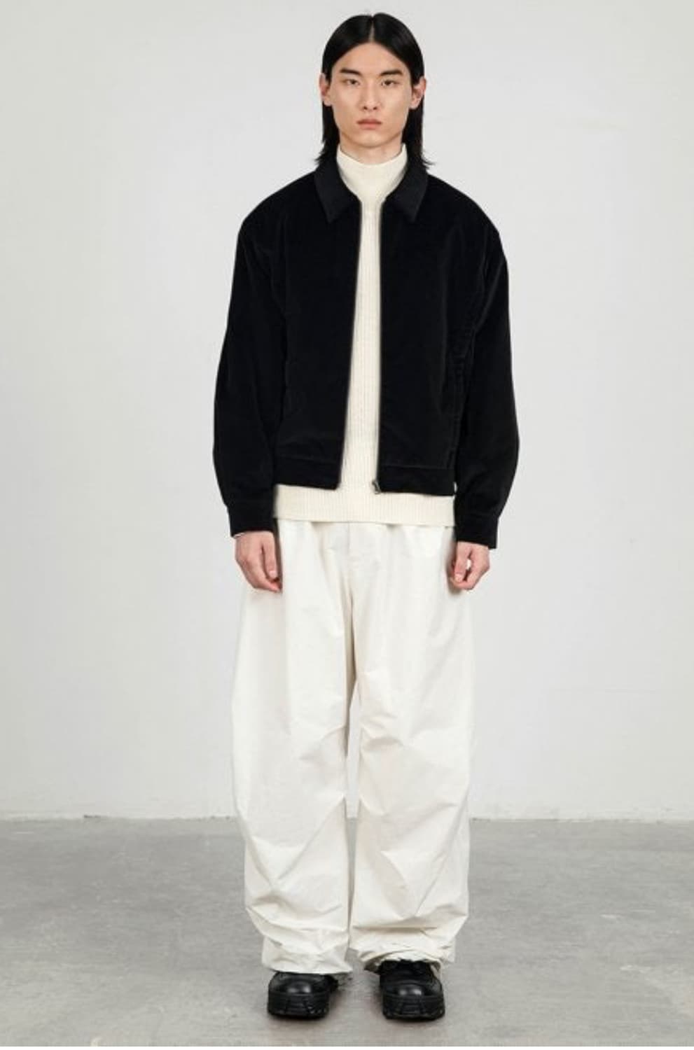 아모멘토 모티브 벨벳 점퍼 블루종 자켓 L 상품이미지2