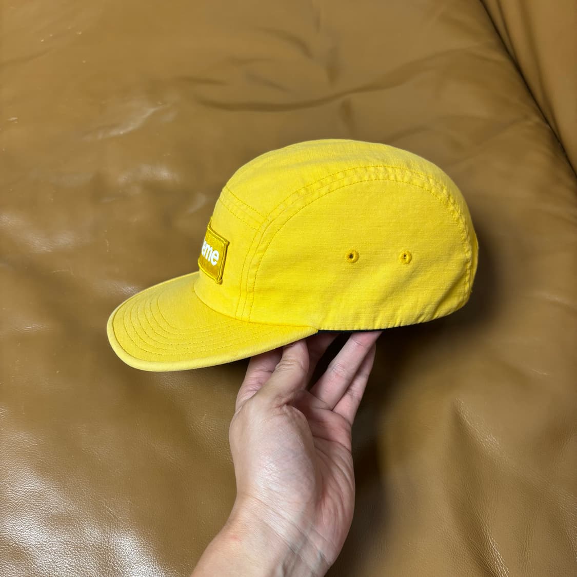 Supreme 슈프림 20ss 밀리터리 워시드 옐로우 캠프캡 모자 상품이미지5